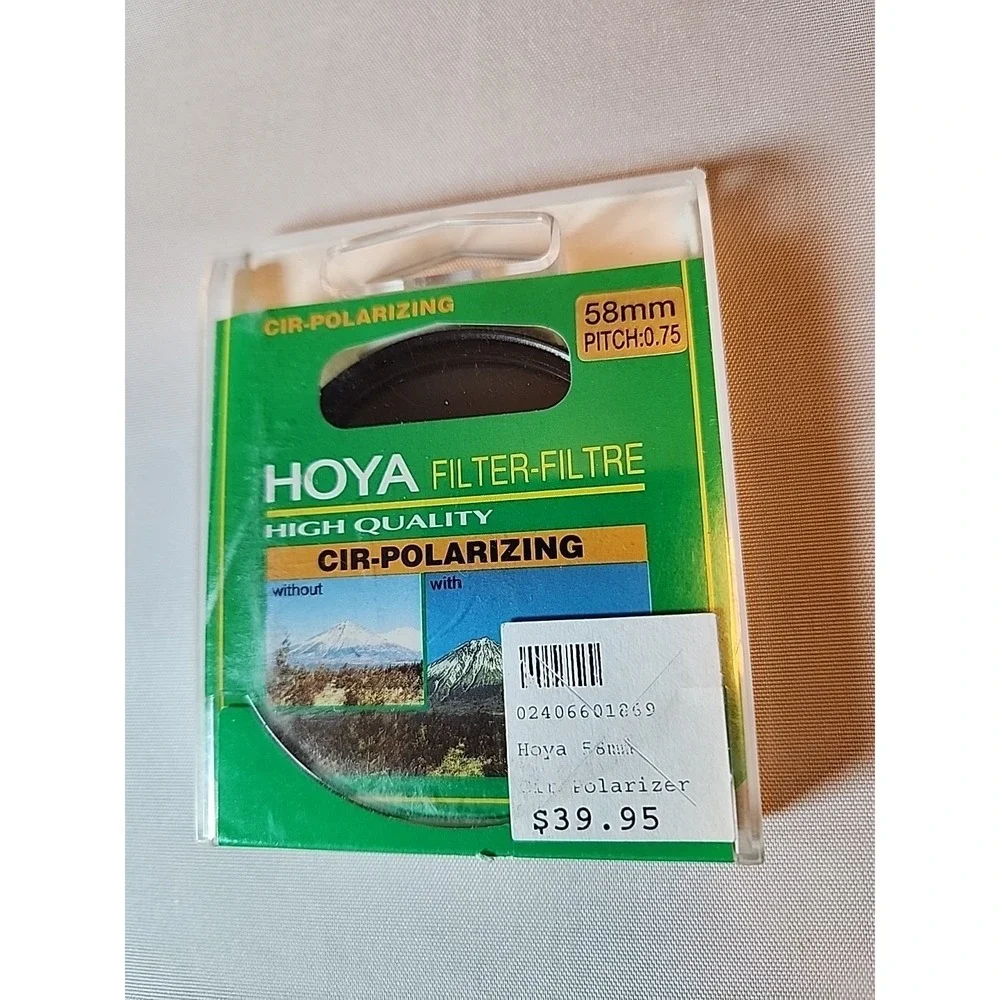 New Camera HOYA Cir-Polarizing Filter High Quality 58mm Pitch .75 TTL & AF NIB